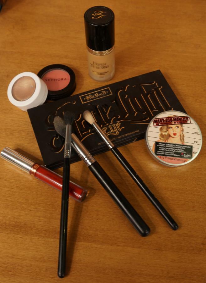 The products used in the Fall makeup tutorial in Salt Lake City, Utah, Tuesday, September 2, 2015. Photo credit: Rishi Deka