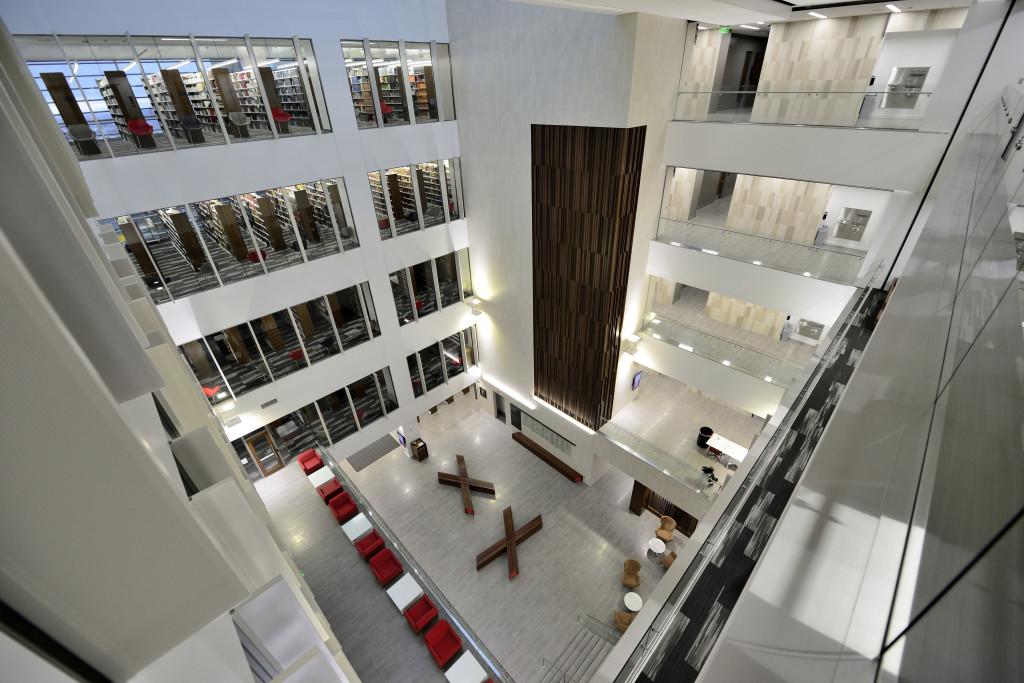 A view inside the atrium of the S.J. Quinney College of Law Building on campus on Wednesday, Nov. 25, 2015. Kiffer Creveling, Daily Utah Chronicle.