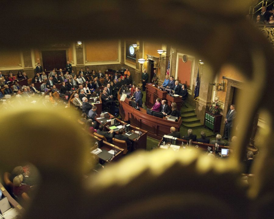 Utah Gov. Gary Herbert gives the State of the State address in front of state legislators at the State Capitol in Salt Lake City, Wednesday, Jan. 27, 2016. (Mike Sheehan, Daily Utah Chronicle)
