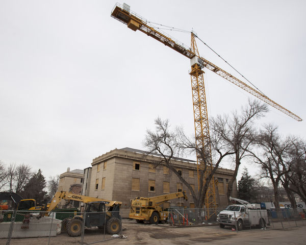 Construction gets into full swing at the George Thomas building, Wednesday Feb. 17, 2016. (Mike Sheehan, Daily Utah Chronicle)