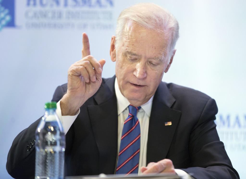 U.S. Vice President Joe Biden (D) participates in a roundtable discussion at the Huntsman Cancer Institute, Friday, Feb. 26, 2016. Vice president Biden visited the hospital to further discuss his initiative to eradicate cancer. (Chris Ayers, Daily Utah Chronicle)