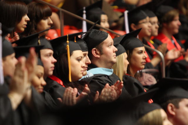 Graduation ceremony at the University of Utah in 2011. Chronicle archives.