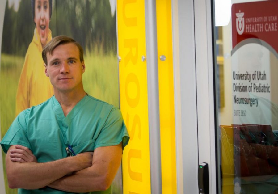 The University of Utahs Assistant Professor of Neurosurgery Mark Mahan, MD outside of Pediatric Neurosurgery division in Salt Lake City, UT on Wednesday,Sept.6, 2017

(Photo by Jose Remes | Daily Utah Chronicle)