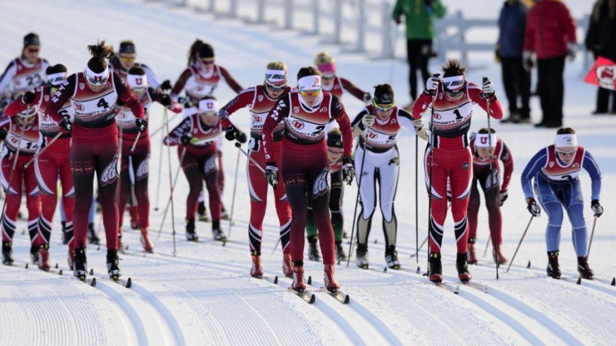 University of Utah ski team hosts the Utah Invite where vaious teams compete in Nordic ski racing at Soldier Hollow, in Heber Utah on Sunday and Monday, January 10-11, 2015