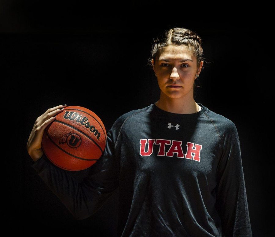 Emily Potter at the University of Utah Basketball Training Facility in Salt Lake City, UT on Monday, Feb. 12, 2018

(Photo by Adam Fondren | Daily Utah Chronicle)