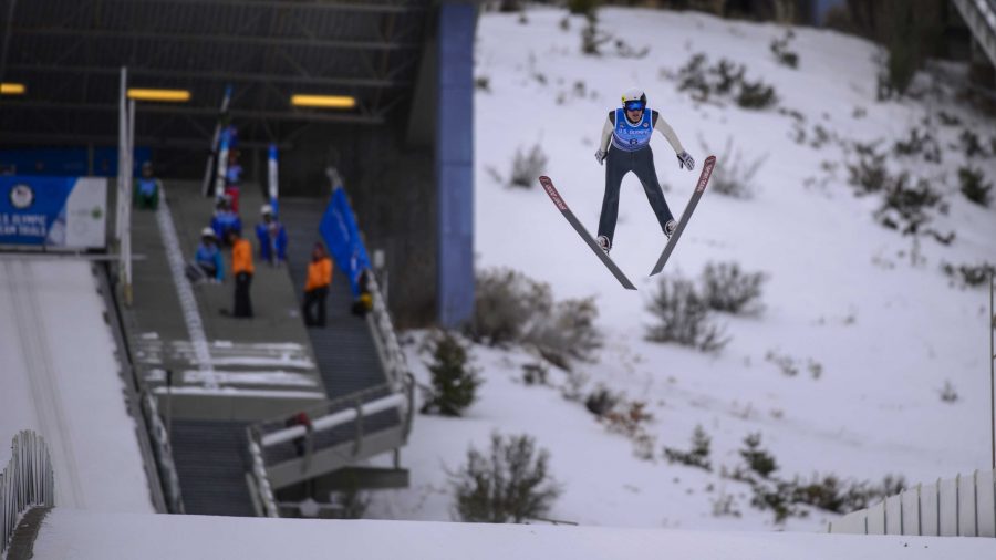 Adam Loomis (6) competes in the U.S. Olympic Team trials for Nordic Combined at the Utah Olympic Park in Park City, Utah on Saturday, Dec. 30, 2017

(Photo by Kiffer Creveling)