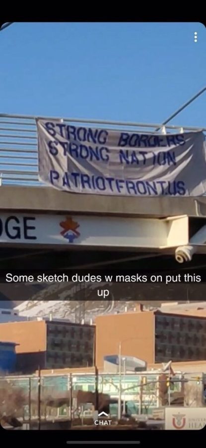 Image sent to the Daily Utah Chronicle anonymously on January 27, 2019 of neo-Nazi signage on the Us campus.
