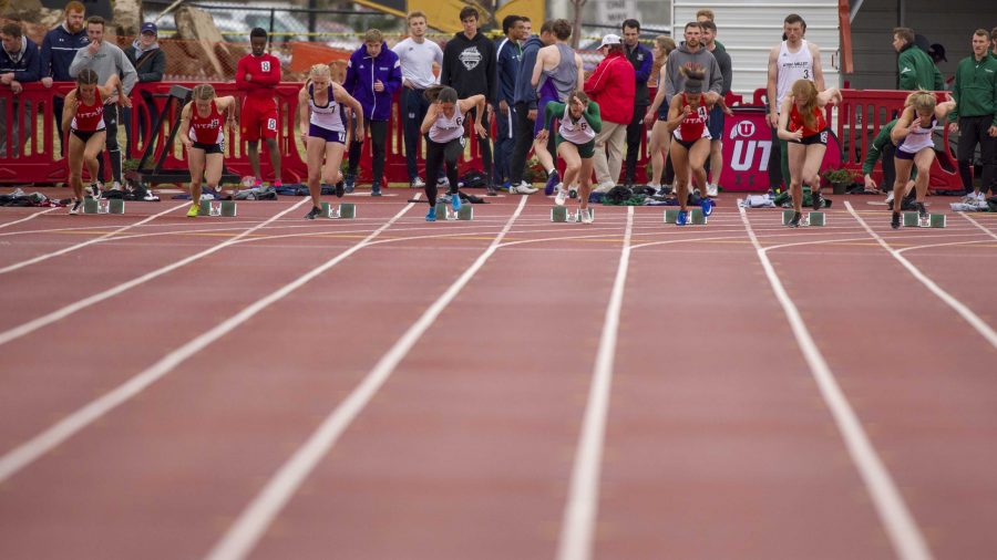 The University of Utah and Weber State host the Spring Classic at the McCarthy track & field in Salt Lake City, Utah on Friday, April 6, 2018.  (Photo by Kiffer Creveling | The Daily Utah Chronicle)