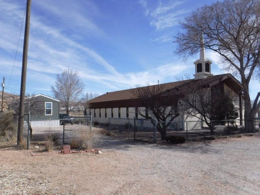 This chapel in Tohatchi, New Mexico, is one of many belonging to the Church of Jesus Christ of Latter-day Saints located in the Navajo Nation. 
(Photo courtesy of Nathan Anderson)