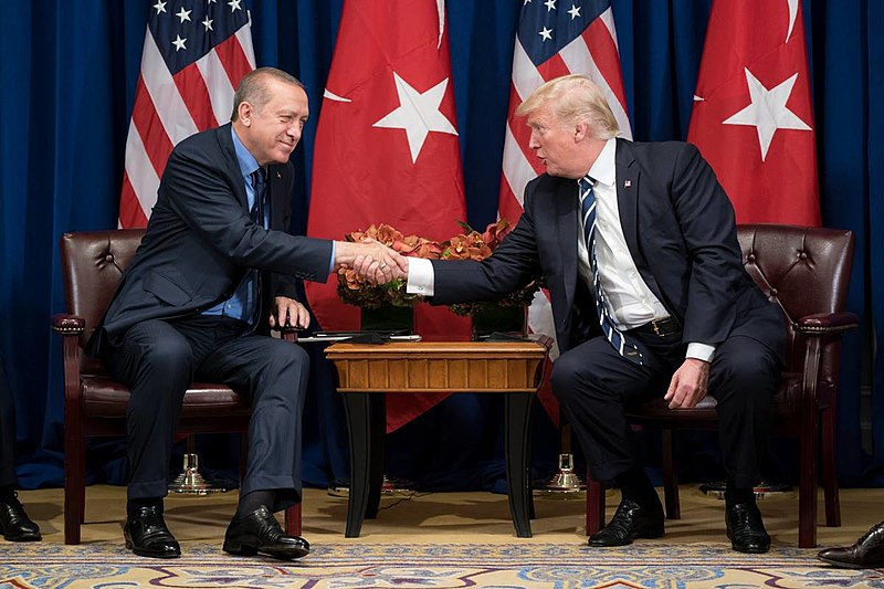 President Donald J. Trump and President Recep Tayyip Erdoğan of Turkey at the United Nations General Assembly (Courtesy Wikimedia Commons) 