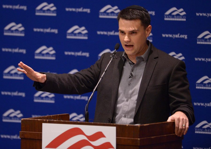 (Leah Hogsten | The Salt Lake Tribune/pool) Controversial conservative commentator Ben Shapiro, editor-in-chief of the Daily Wire and former editor-at-large of Breitbart News, addresses the student group Young Americans for Freedom at the University of Utahs Social and Behavioral Sciences Lecture Hall, Wednesday, September 27, 2017. Shapiro was invited by the student organization sponsored by Young America’s Foundation, the parent organization over campus Young Americans for Freedom chapters, not the university itself.