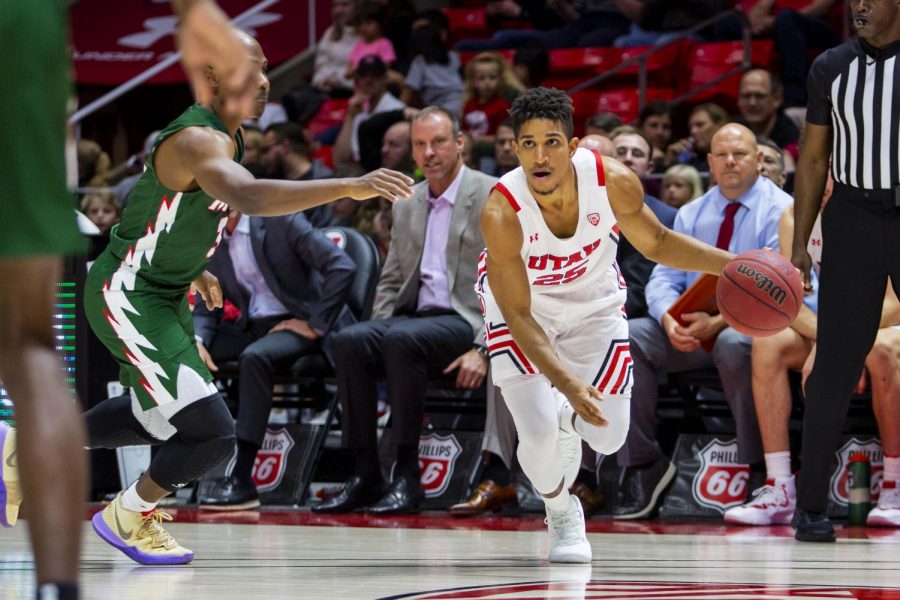 University+of+Utah+junior+guard+Alfonso+Plummer+%2825%29+dribbles+past+Mississippi+Valley+State+University+defenders+in+an+NCAA+Mens+Basketball+game+vs.+Mississippi+Valley+State+University+at+Jon+M.+Huntsman+Center+in+Salt+Lake+City%2C+UT+on+Friday+November+08%2C+2019.%28Photo+by+Curtis+Lin+%7C+Daily+Utah+Chronicle%29%0A