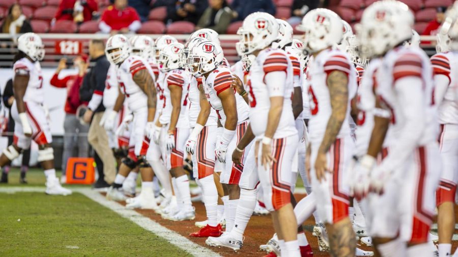 The+University+of+Utah+Football+Team+warms+up+prior+to+the+start+of+the+game+in+the+Pac-12+Championship+Game+vs.+University+of+Oregon+at+Levis+Stadium+in+Santa+Clara%2C+CA+on+Friday%2C+Dec.+6%2C+2019.%28Photo+by+Curtis+Lin+%7C+Daily+Utah+Chronicle%29