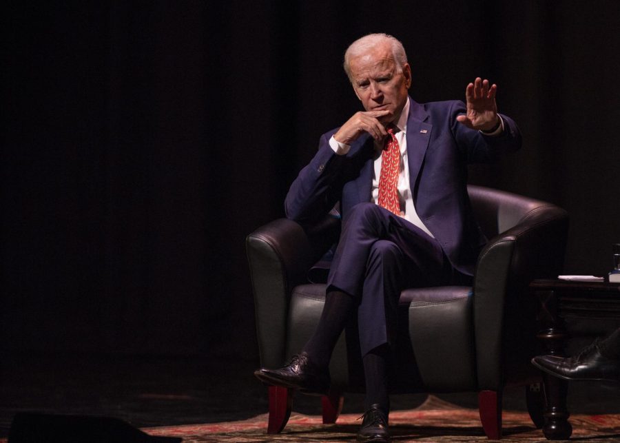 Former Vice President of the United States Joe Biden speaks at Kingsbury Hall on the University of Utah Campus on Dec. 13, 2018. (Photo by: Justin Prather | The Daily Utah Chronicle)
