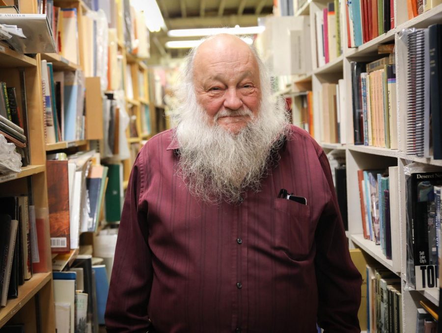 Ken Sanders, owner of Ken Sanders Rare Book Store, Thursday, January 30, 2020, in Salt Lake City. (Photo by Cassandra Palor | Daily Utah Chronicle )

