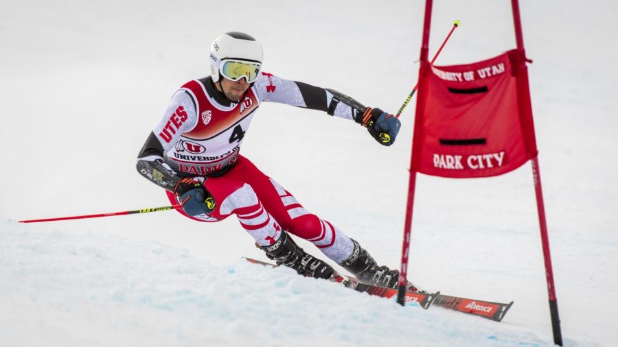 Addison Dvoracek from the University of Utah ski team competes in the Utah Invitational at Park City Mountain Resort in Park City on Saturday, Feb. 22, 2020. (Photo by Kiffer Creveling | The Daily Utah Chronicle)
