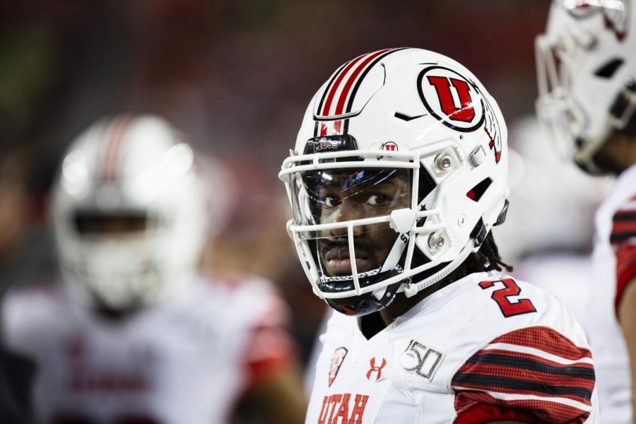 University of Utah senior running back Zack Moss (2) on the sideline during the Ute’s game against the University of Oregon Ducks in the 2019 Pac-12 Championship. (Photo by Justin Prather | The Daily Utah Chronicle)
