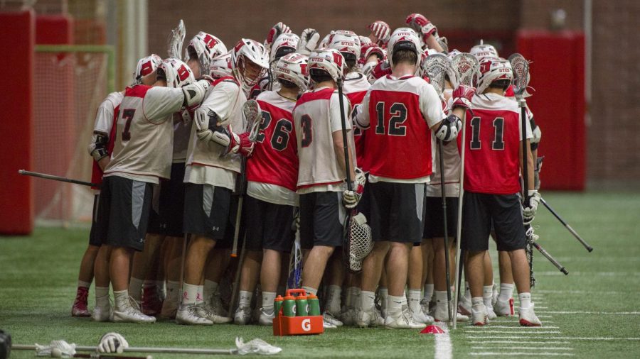 The+University+of+Utah+mens+lacrosse+team+practices+at+the+Spence+Eccles+Field+House+in+Salt+Lake+City%2C+Utah+on+Tuesday%2C+Feb.+13%2C+2018.%28Photo+by+Kiffer+Creveling+%7C+The+Daily+Utah+Chronicle%29