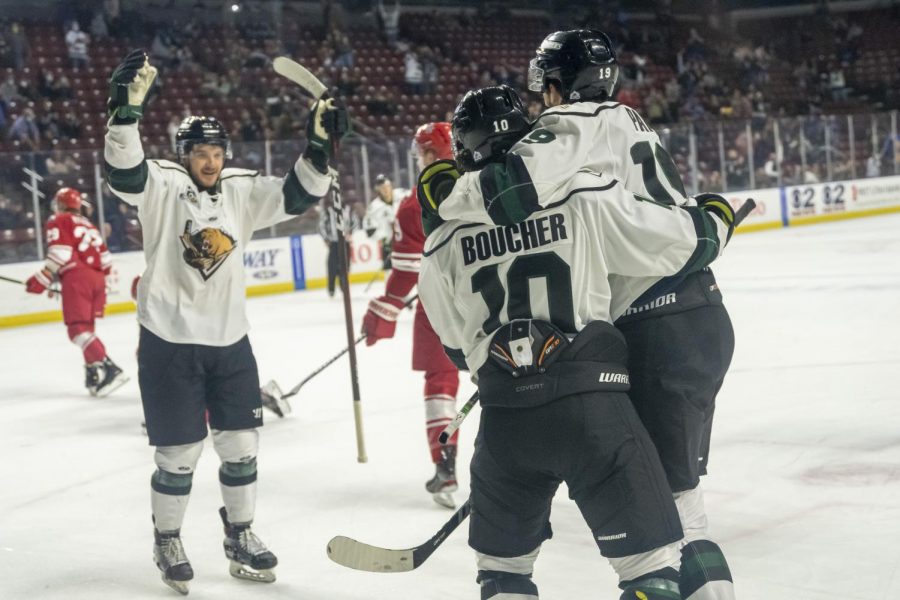 Utah Grizzlies in a game versus the Allen Americans, Saturday, Mar. 13, 2021. (The Daily Utah Chronicle/Photo by Kevin Cody)