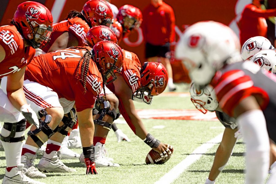 University of Utah Spring Football Game on Saturday, April 17, 2021. (Photo by Kevin Cody | Daily Utah Chronicle)
