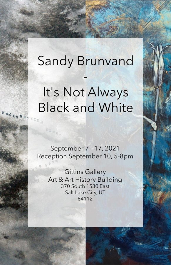 Sandy Brunvand Exhibition poster .(Courtesy University of Utah Department of Art & Art History)