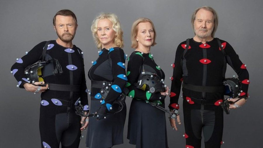 ABBA (Björn Ulvaeus, Agnetha Fältskog, Anni-Frid Lyngstad and Benny Andersson) for the release of Voyage (Photo by Baillie Walsh)