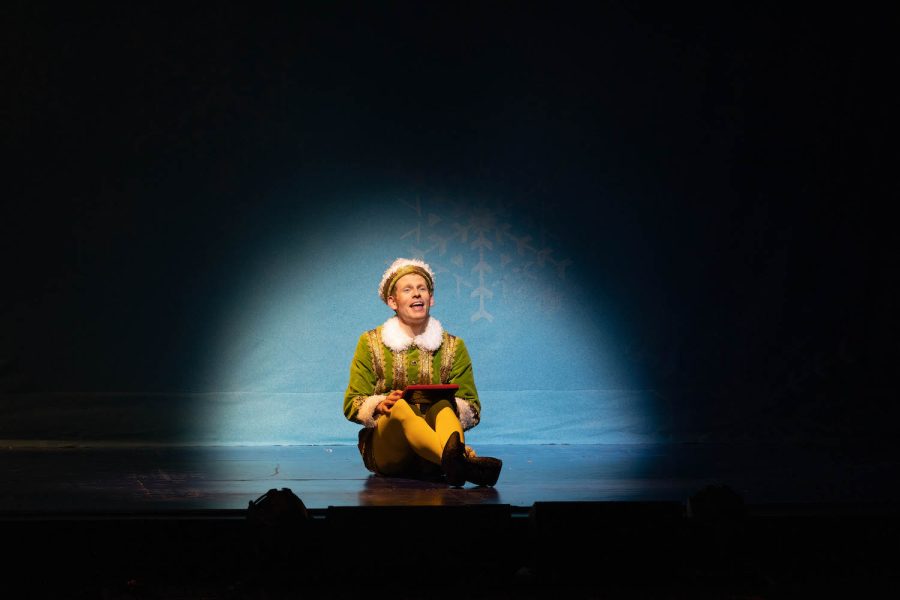 Max Chernin as Buddy the Elf in Elf the Musical. (Courtesy BW Productions)