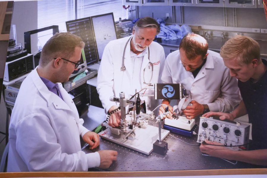 Canvas print of some students in a lab at the Warnock Engineering Building at the University of Utah campus, Salt Lake City, Utah on July 5, 2022. (Photo by Amen Koutowogbe | The Daily Utah Chronicle)