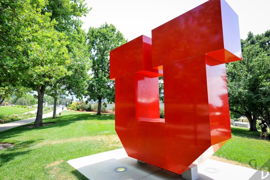 The Block U on the University of Utah Campus in Salt Lake City, Utah on July 12, 2017.