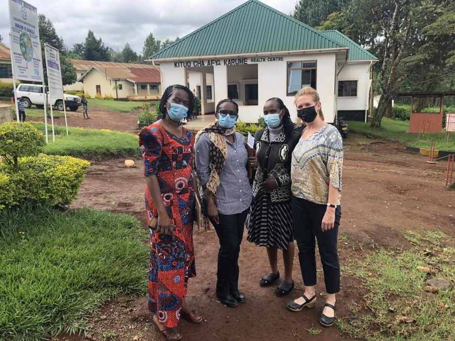 Professor Melissa Watt with her research team in Moshi, Tanzania working on the MAMA study. (Courtesy Melissa Watt)