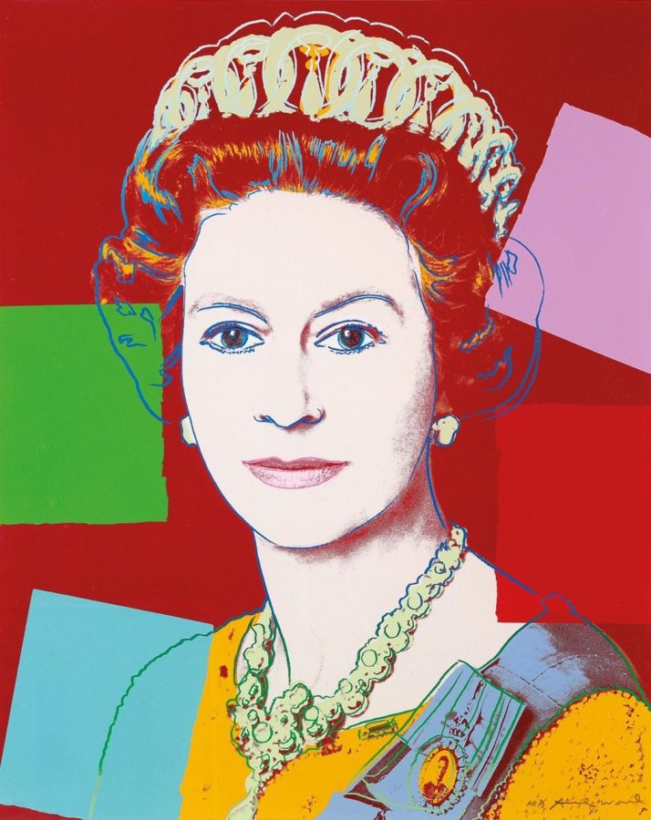 Queen Elizabeth depicted by Andy Warhol circa. 1977