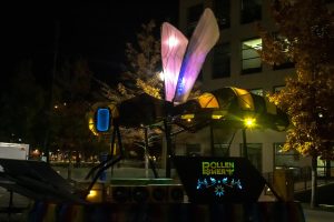 Sculpture of a large wasp from ILLUMINATE Creative Art + Tech Festival on Saturday, Nov. 12, 2022.