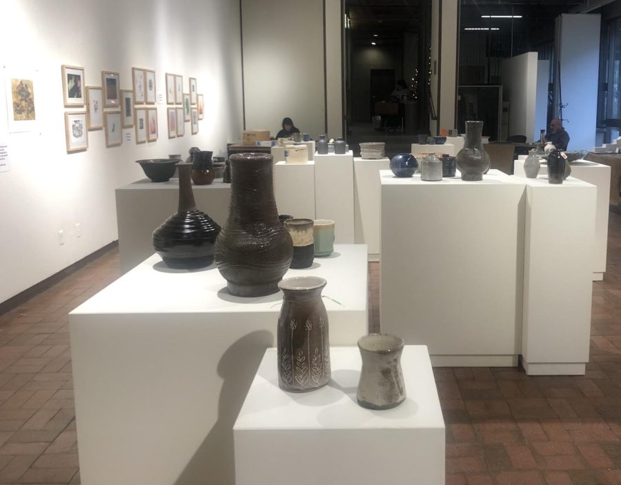 Ceramic artwork for sale at Holiday Sale (Photo by Edie Raines | The Daily Utah Chronicle)