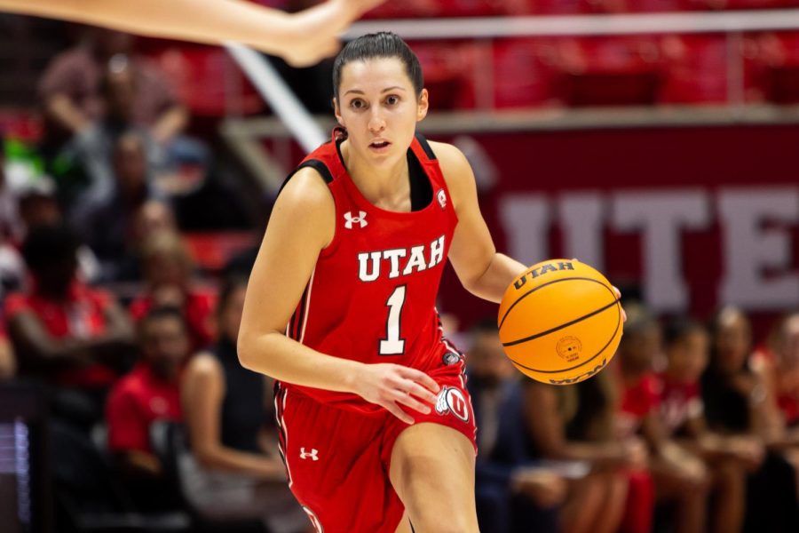 The University of Utah womens basketball team takes on Idaho at the Jon. M. Huntsman Center in Salt Lake City, Utah, on Nov. 7 2022.