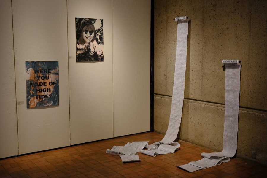 Art installations by Holly Rios on display during the Living Document exhibition at the Alvin Gittins Gallery in Salt Lake City, Tuesday, Jan. 31, 2023.