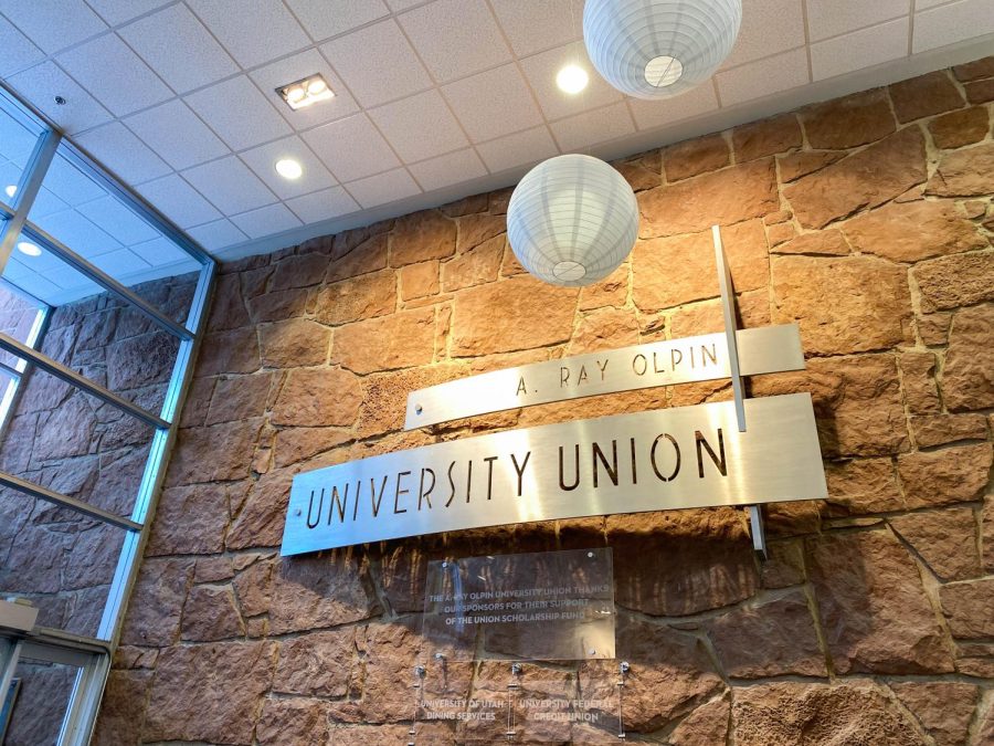 Plaque inside the A. Ray Olpin University Union at the University of Utah on Saturday Feb. 4, 2023.
