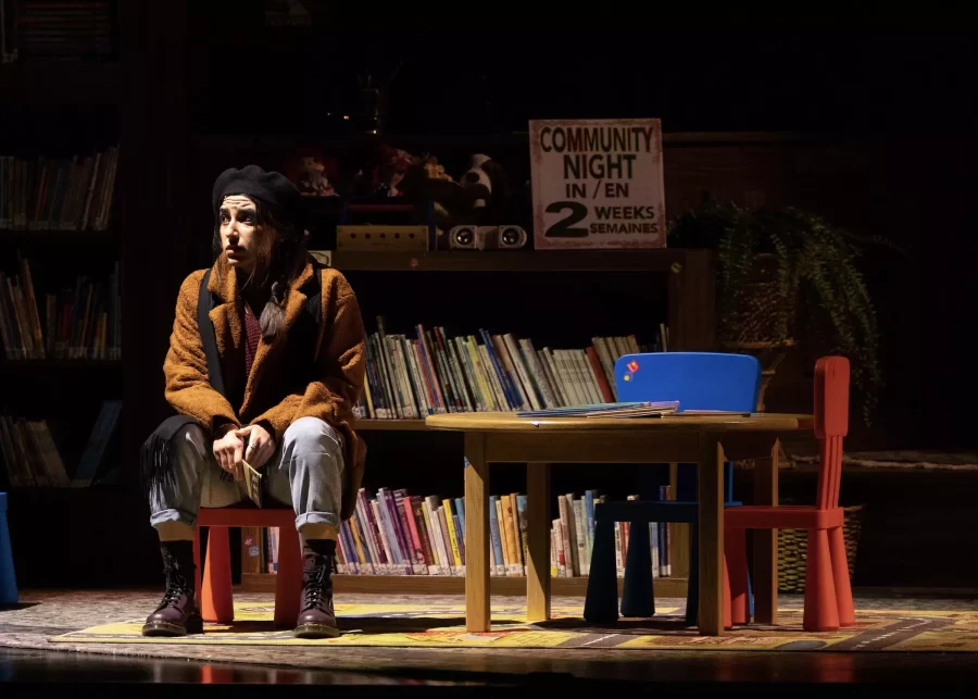 Shirin (Vaneh Assadourian) waits for her father (Courtesy Pioneer Theater Company)