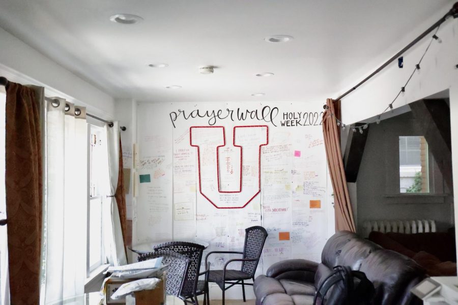 The praywall inside of the InterVarsity Christian Fellowship house in Salt Lake City on Thursday, May 18, 2023. (Photo by Sophie Felici | The Daily Utah Chronicle)
