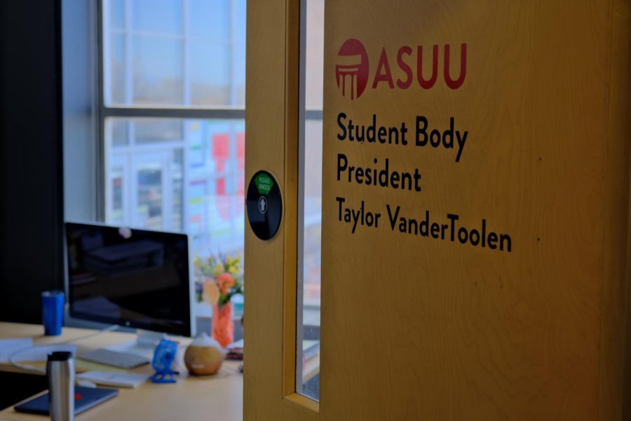 The ASUU Presidents office inside the A. Ray Olpin Student Union in Salt Lake City on March 28, 2023. (Photo by Marco Lozzi | The Daily Utah Chronicle)