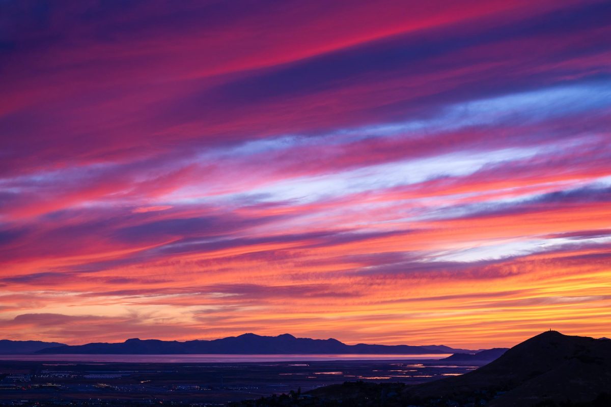 Sunset over the Great Salt Lake from the Avenues in Salt Lake City on Monday, June 20, 2022. (Photo by Marco Lozzi | The Daily Utah Chronicle)
