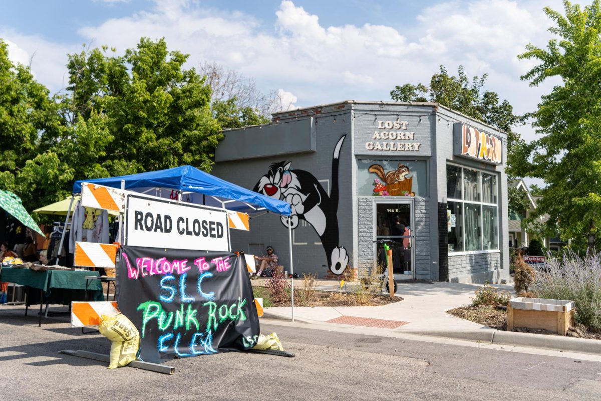 The SLC Punk Rock Flea Market at the Lost Acorn Gallery in Salt Lake City on July 30, 2023. (Photo by Xiangyao Axe Tang | The Daily Utah Chronicle)
