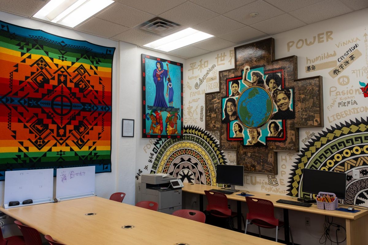 Multicultural artwork at the Center for Equity and Student Belonging inside the A. Ray Olpin Student Union in Salt Lake City on July 22, 2023. (Photo by Marco Lozzi | The Daily Utah Chronicle)