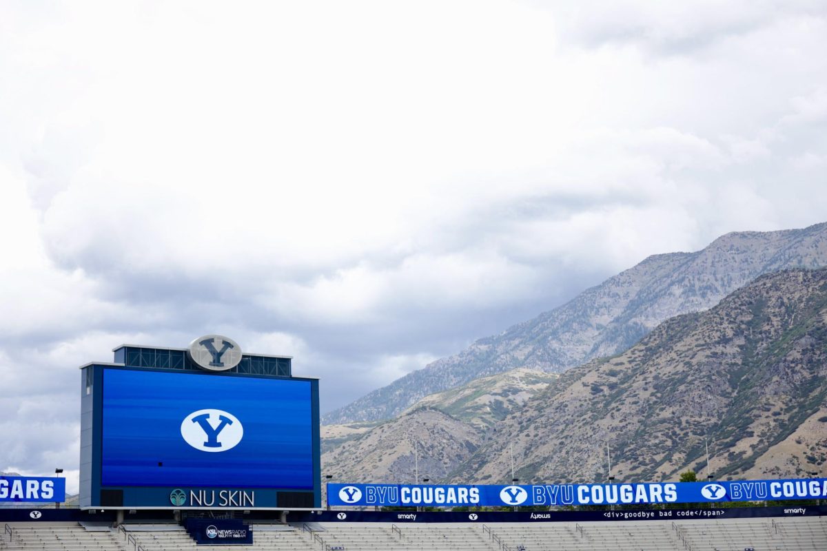 The LaVell Edwards Stadium in Provo, Utah on Saturday, Aug. 19, 2023. (Photo by Sophie Felici | The Daily Utah Chronicle)