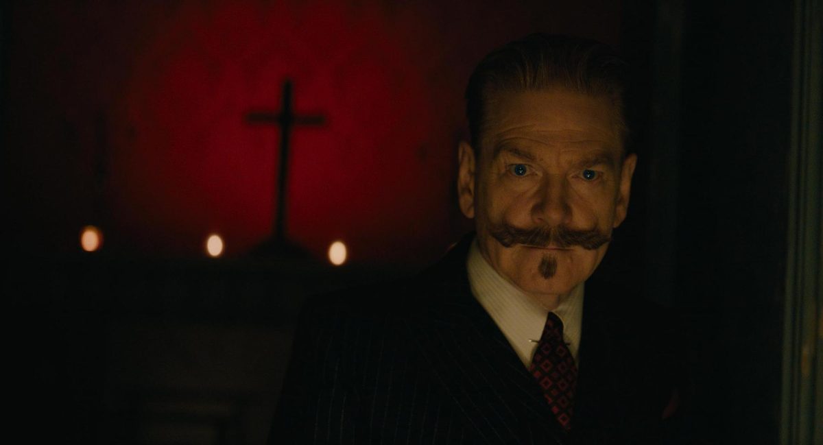 Kenneth Branagh as Detective Hercule Poirot in A Haunting in Venice (Courtesy of 20th Century Studios)