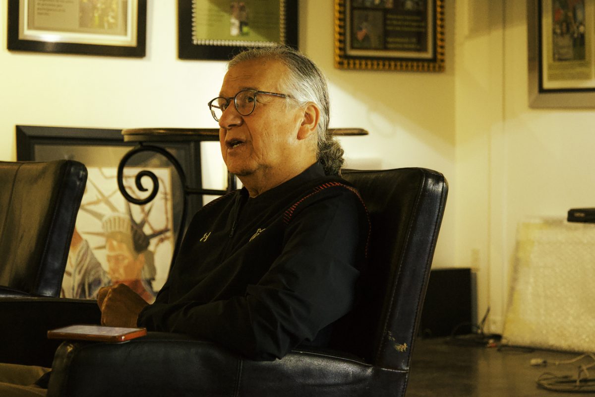 Dr. Armando Solorzano in an interview at Mestizo Coffee House in Salt Lake City on Sept. 24, 2023. (Photo by Minh (Polaris) Vuong | The Daily Utah Chronicle)