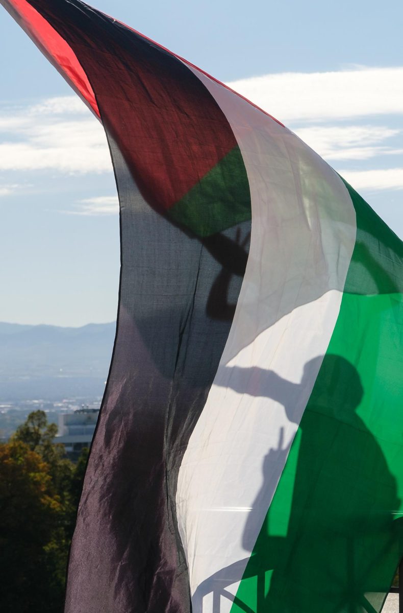 Pro-Palestine demonstrators organize in the City Creek Park in Salt Lake City during the Stand for Palestine Rally on Saturday, Oct. 21, 2023. (Photo by Marco Lozzi | The Daily Utah Chronicle)