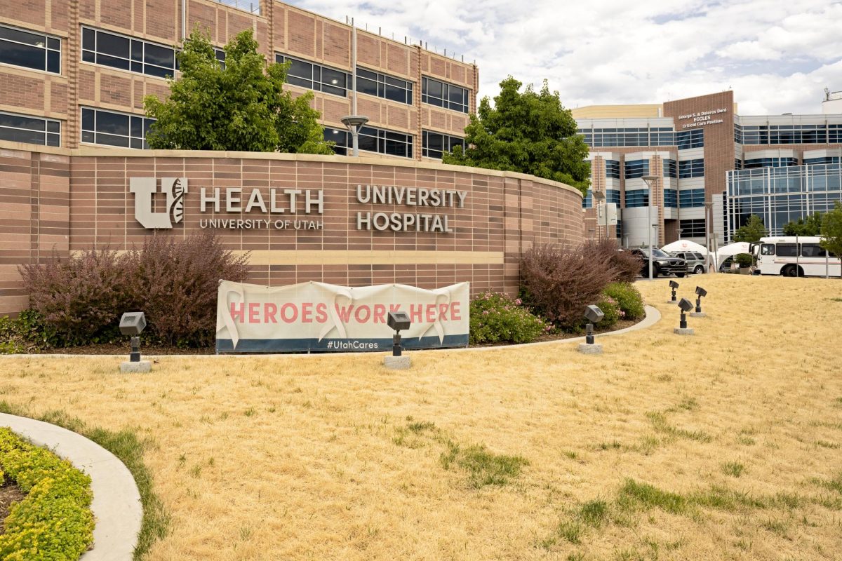 University of Utah Hospital main entrance in Salt Lake City on June 23, 2021. (Photo by Kevin Cody | The Daily Utah Chronicle)