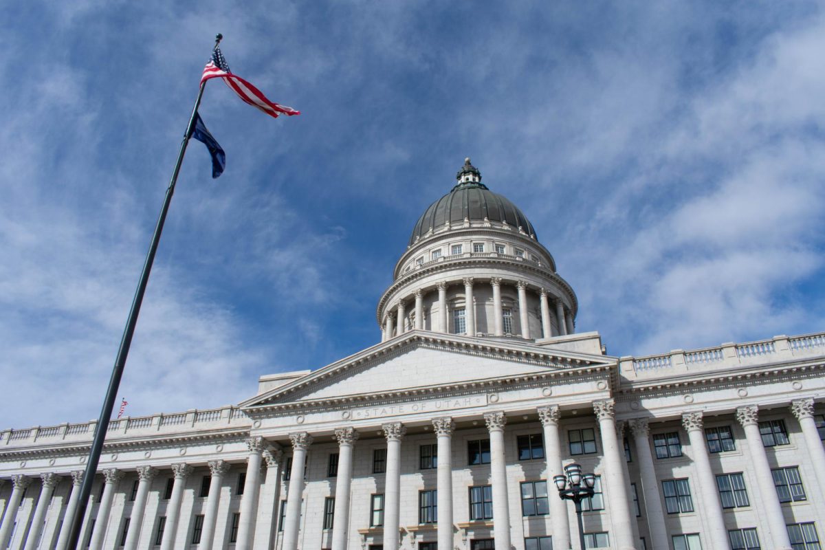 The Utah State Capitol Building in Salt Lake City, Utah on Feb. 15, 2023. (Photo by Andrea Oltra | The Daily Utah Chronicle)