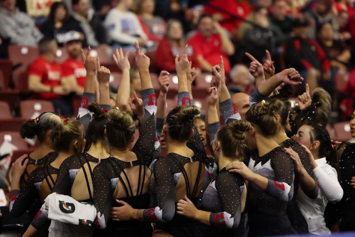 The Utah Red Rocks compete at the Sprouts Farmers Market Collegiate Quad at Maverik Center in West Valley City, Utah on Saturday, Jan. 13, 2024. (Photo by Mary Allen | The Daily Utah Chronicle)