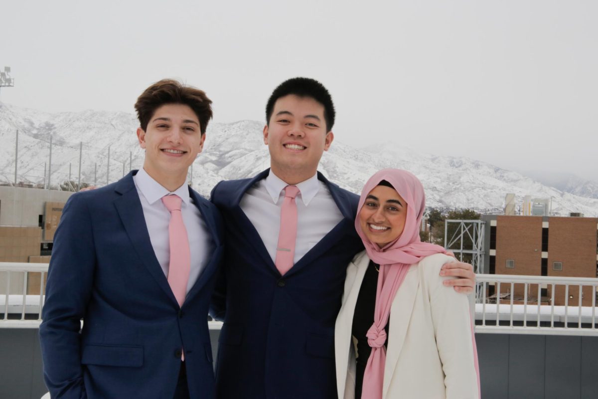 The Tsang ticket, one of the three tickets running for the 2024-25 student body presidency. The ticket includes Brendan Tsang, Areesha Nazir and Humzah Khan. (Courtesy of the Tsang ticket)
